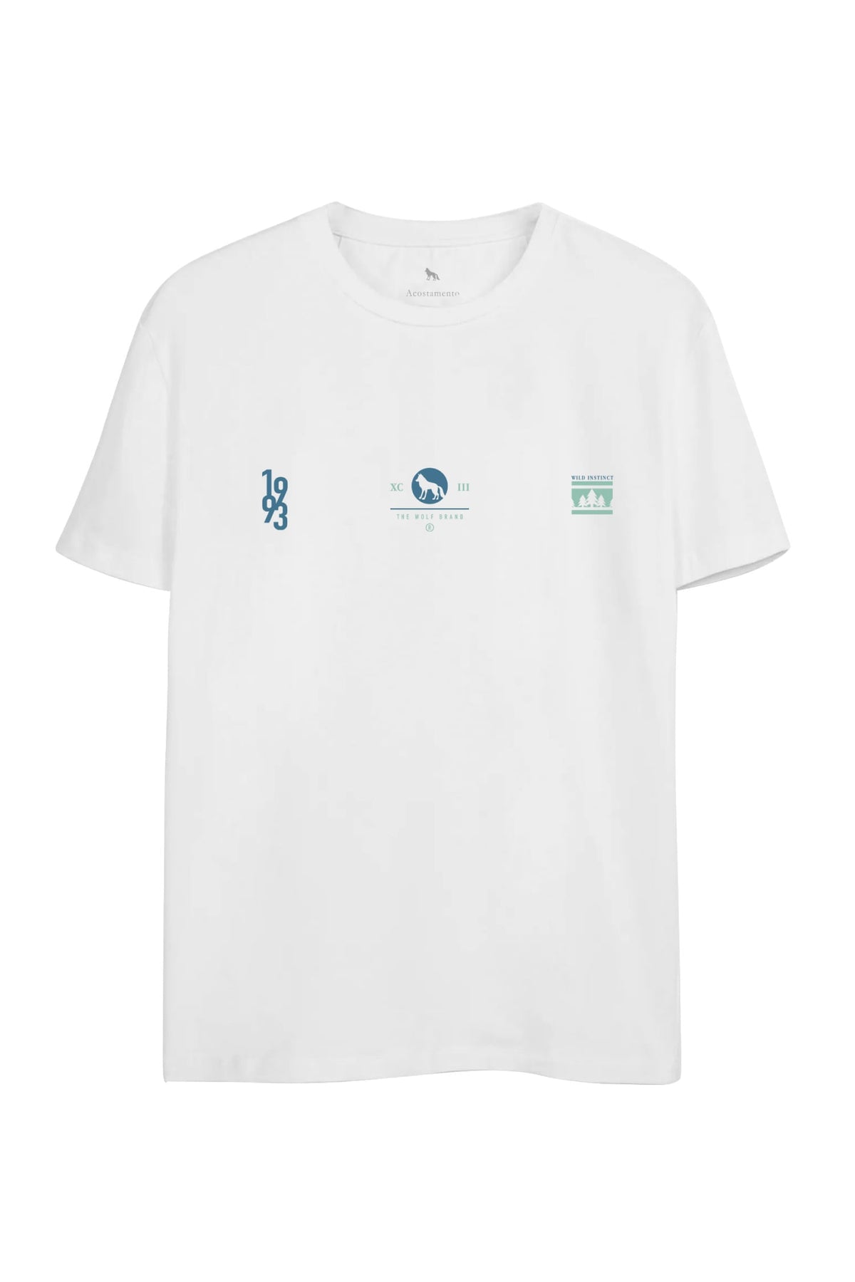 Camiseta Wild Instinct Masculina Oversize Acostamento Branco