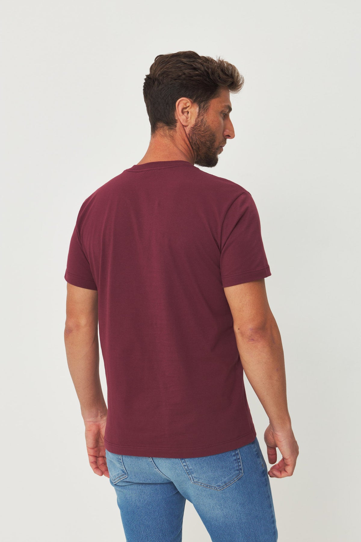 Camiseta Casual Gola V Masculina Acostamento Barca
