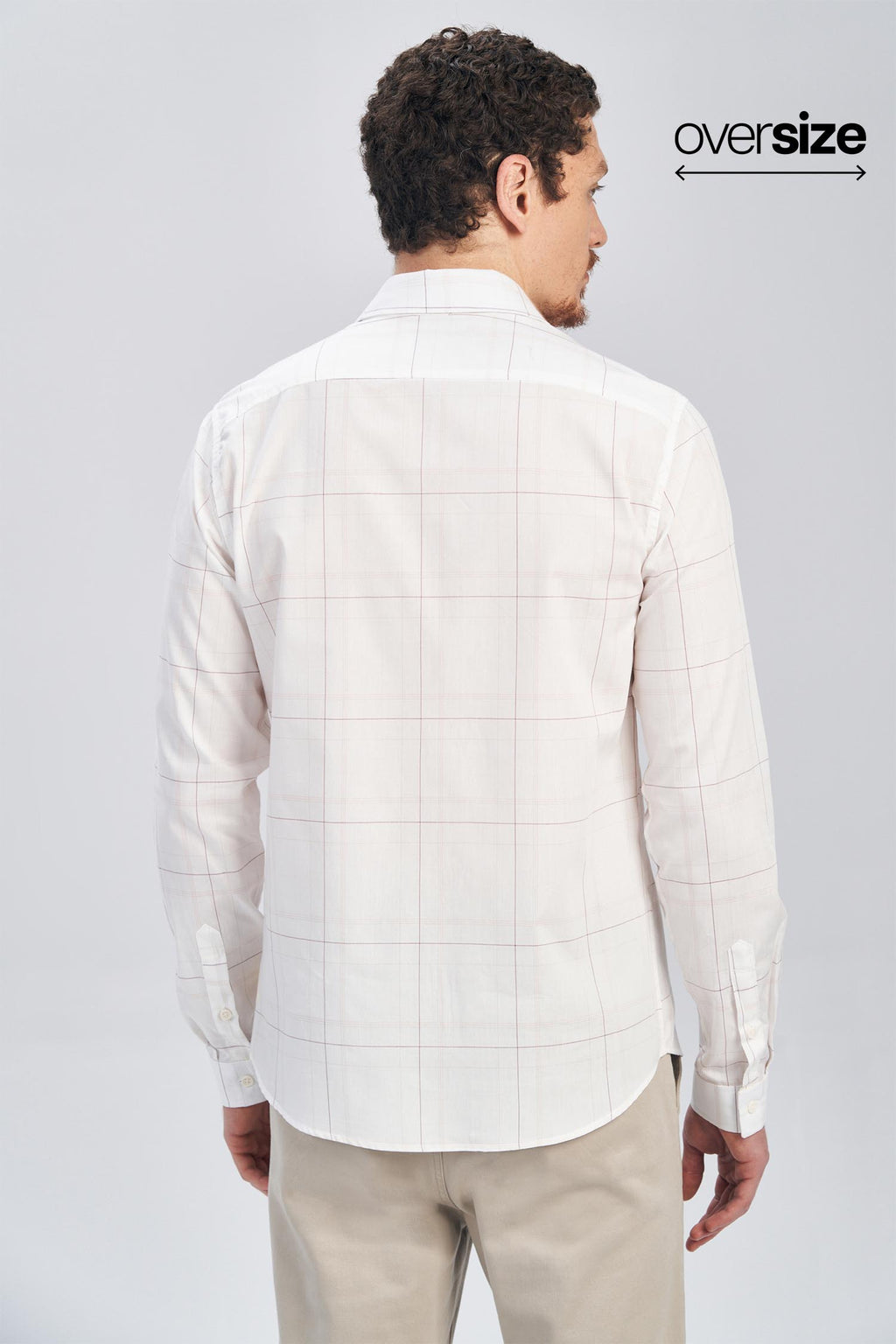 Camisa Manga Longa Masculina Oversize Acostamento Off C/ Vinho