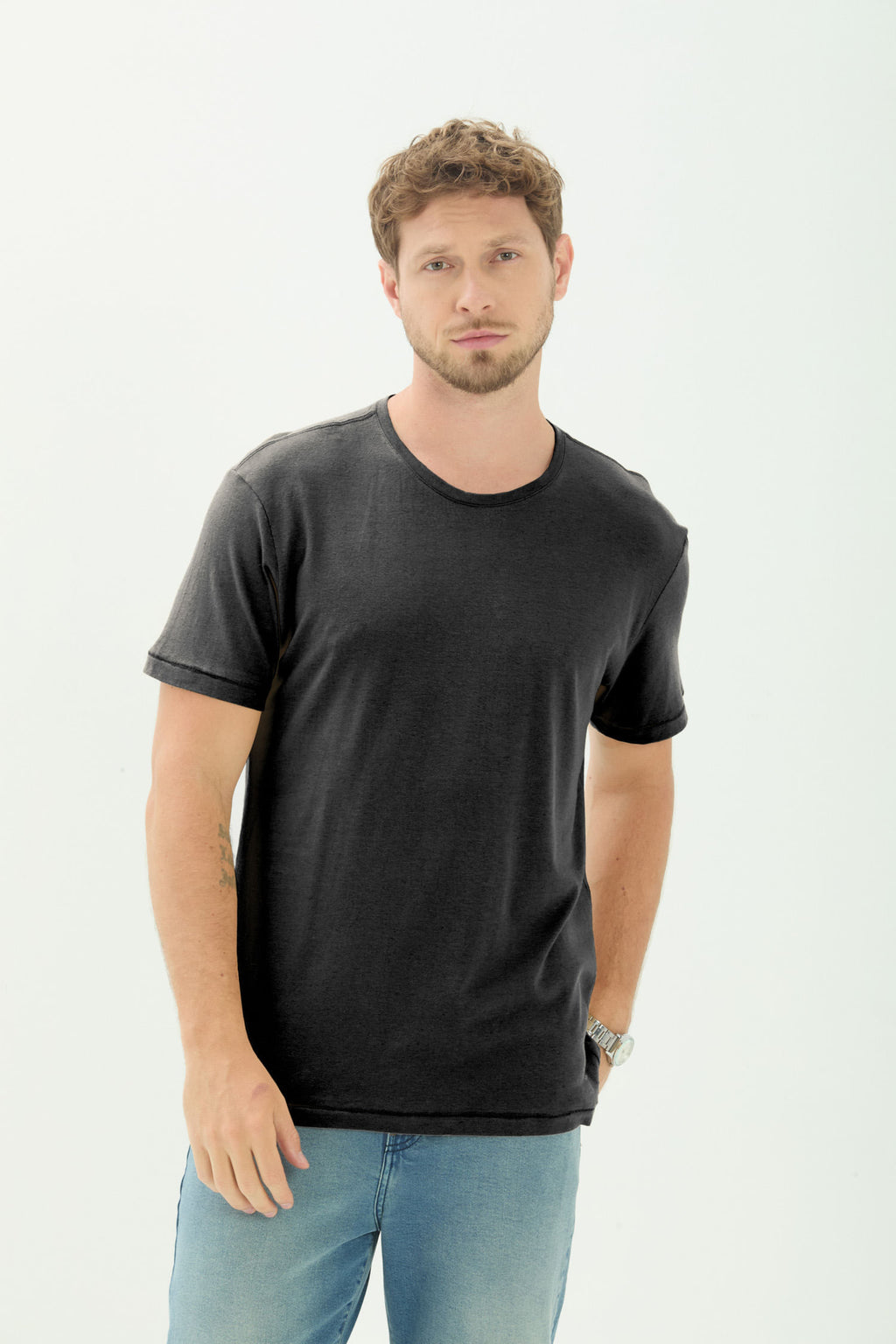 Camiseta Minimalista Masculina Acostamento Preto