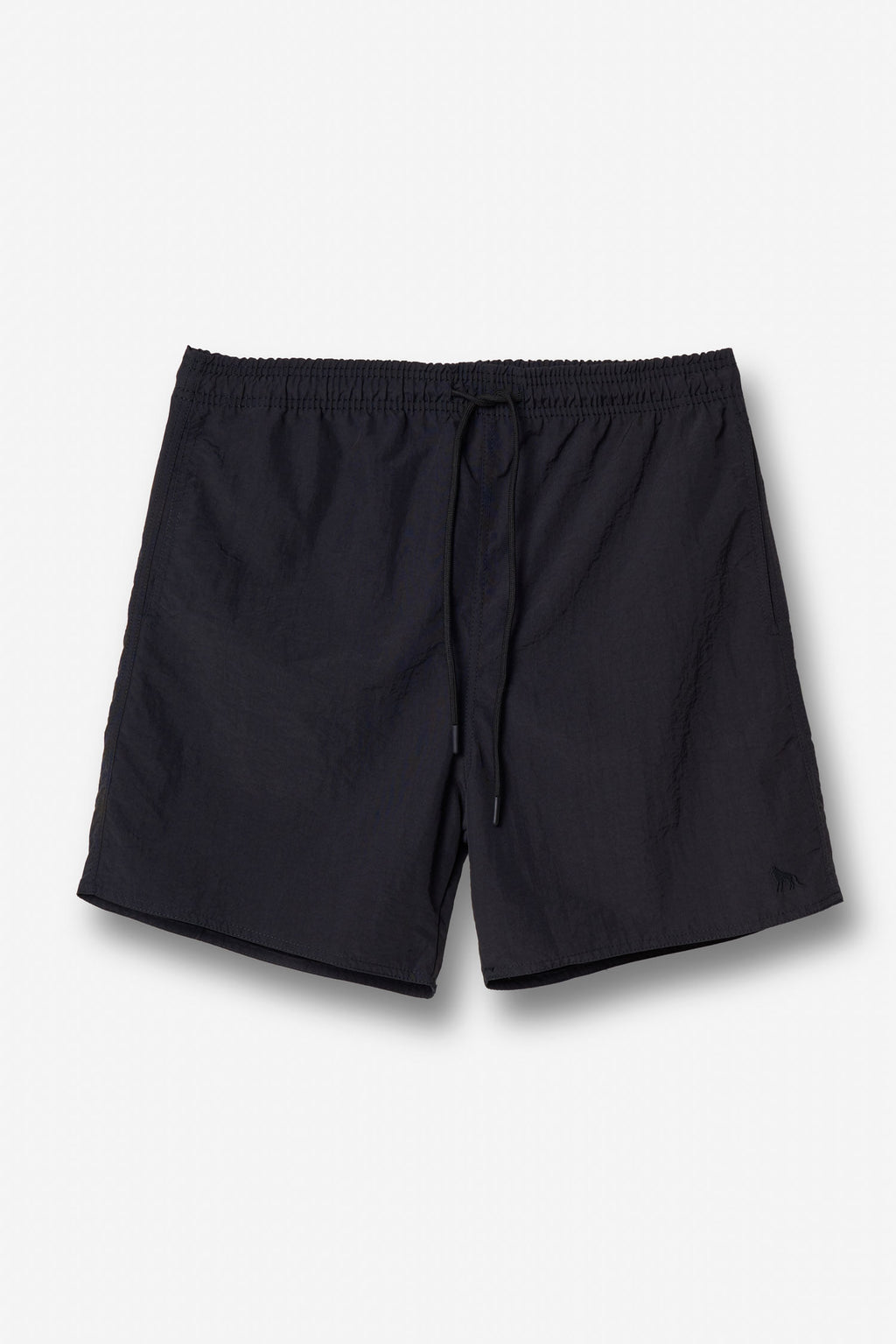 Shorts Poliamida Casual Masculino Acostamento Preto