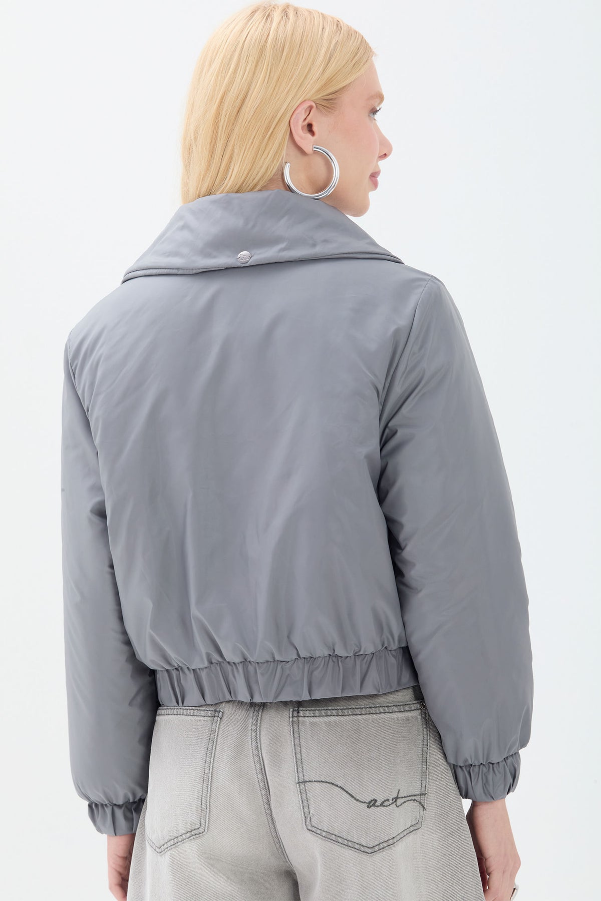 Jaqueta Curta Puffer ACT Feminina Grafite