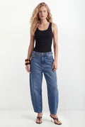 Calça Jeans Barrel Casual ACT Feminina Jeans Intermediario