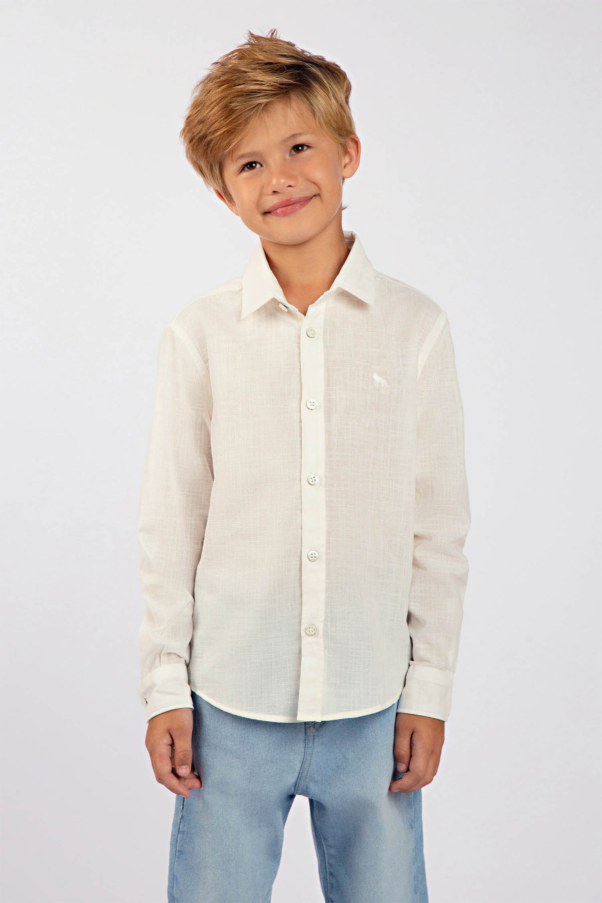 Camisa Verano Menino Acostamento Kids Branco