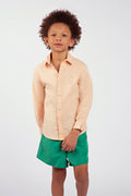 Camisa Slim Menino Acostamento Kids Salmao