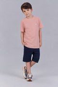 Camiseta Casual Menino Acostamento Kids Rosa