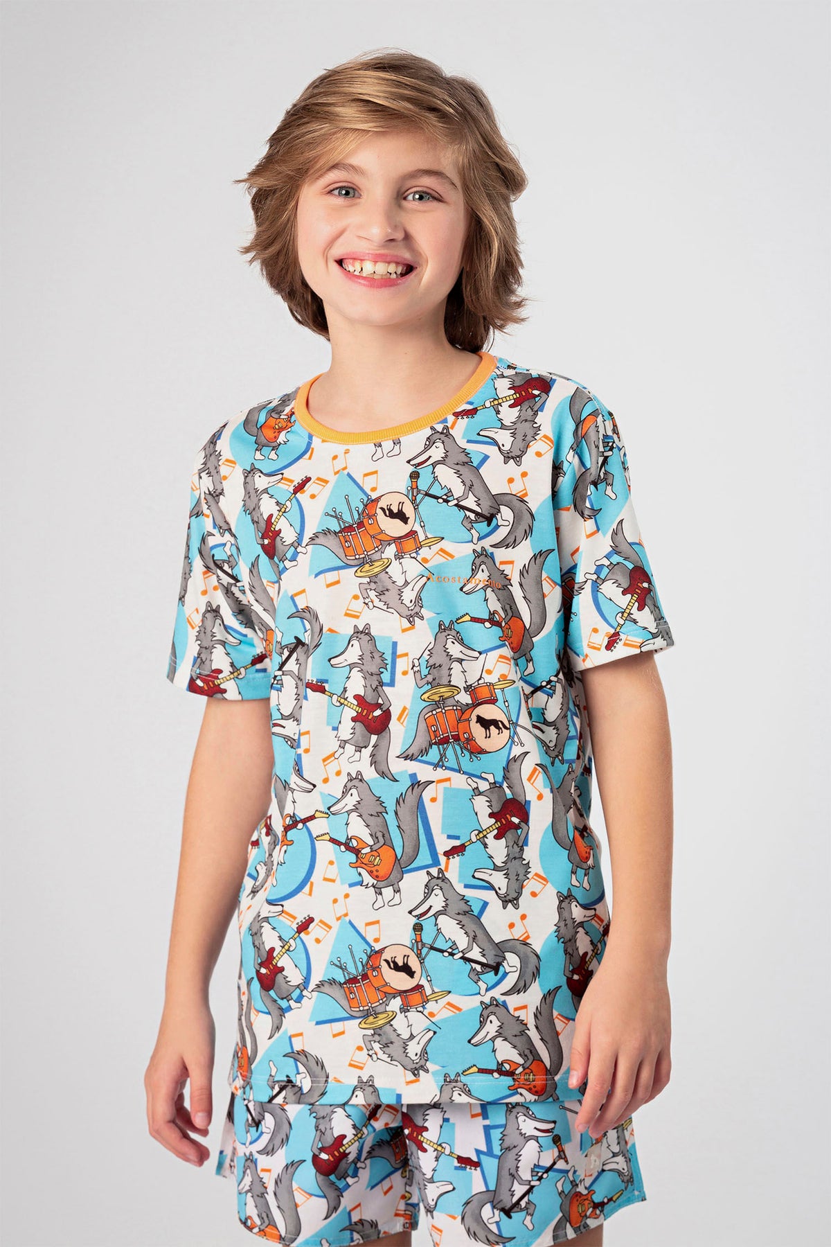 Camiseta Music Menino Acostamento Kids Rock Festival