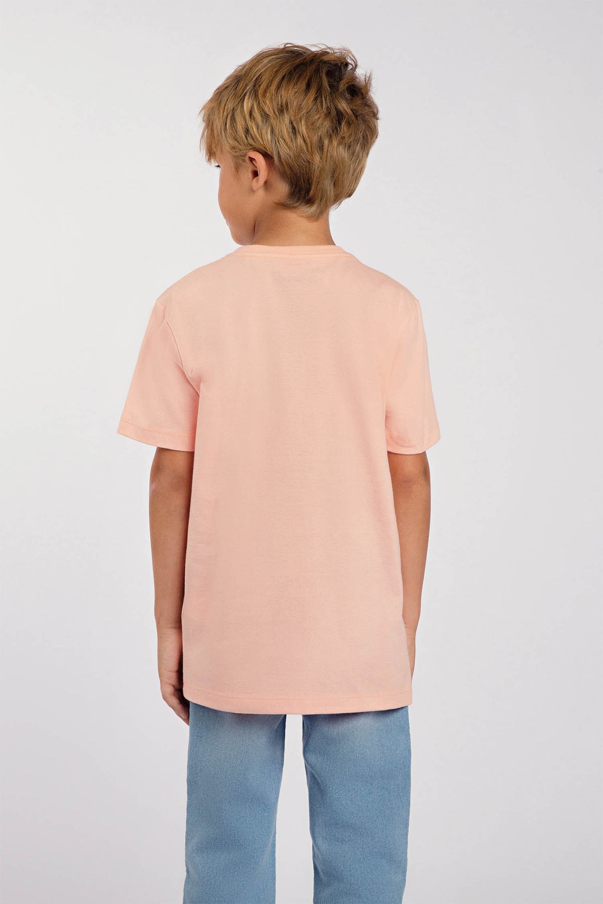Camiseta Básica Menino Acostamento Kids Rosa Guava