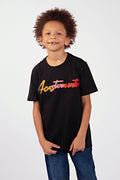Camiseta Lettering Menino Acostamento Kids Preto