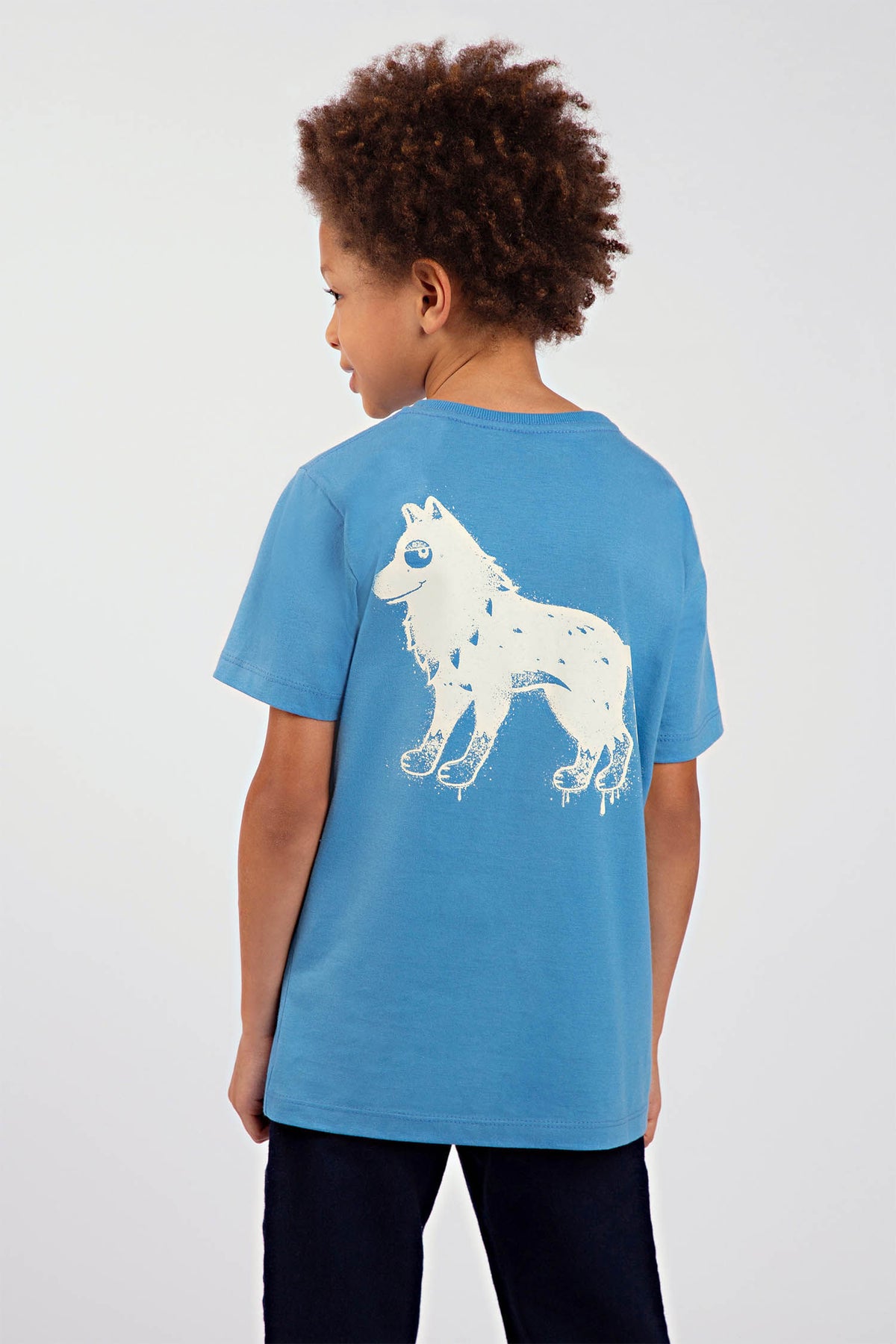 Camiseta Cute Menino Acostamento Kids Azul Marina