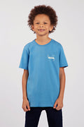 Camiseta Cute Menino Acostamento Kids Azul Marina