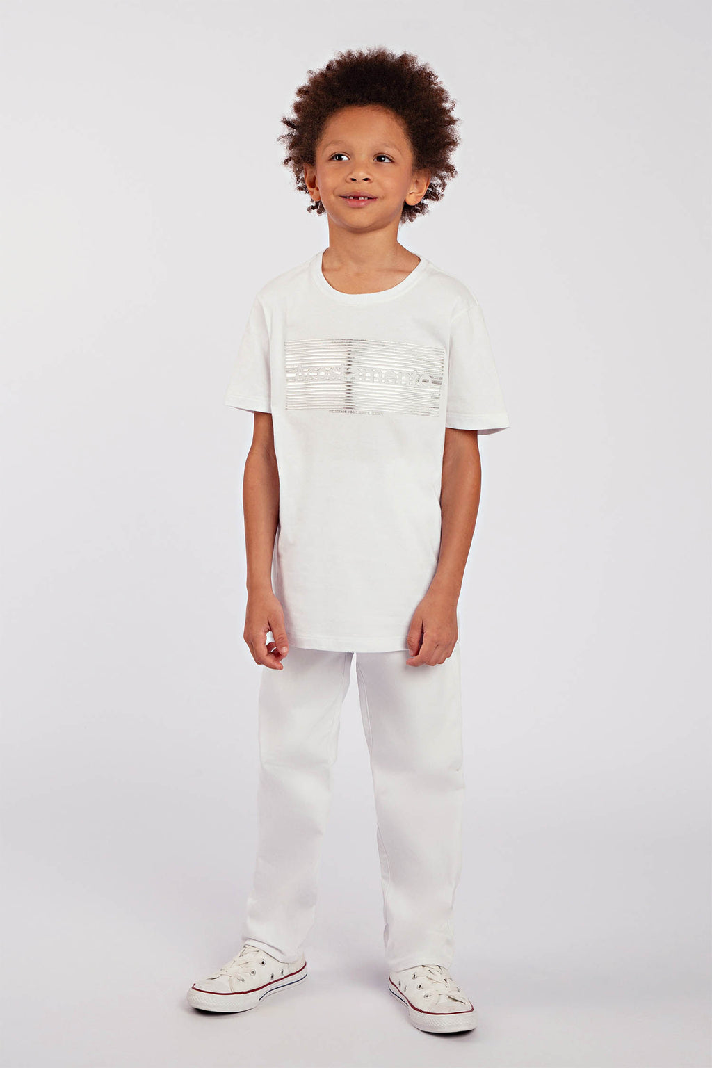 Camiseta Celebrate Menino Acostamento Kids Branco