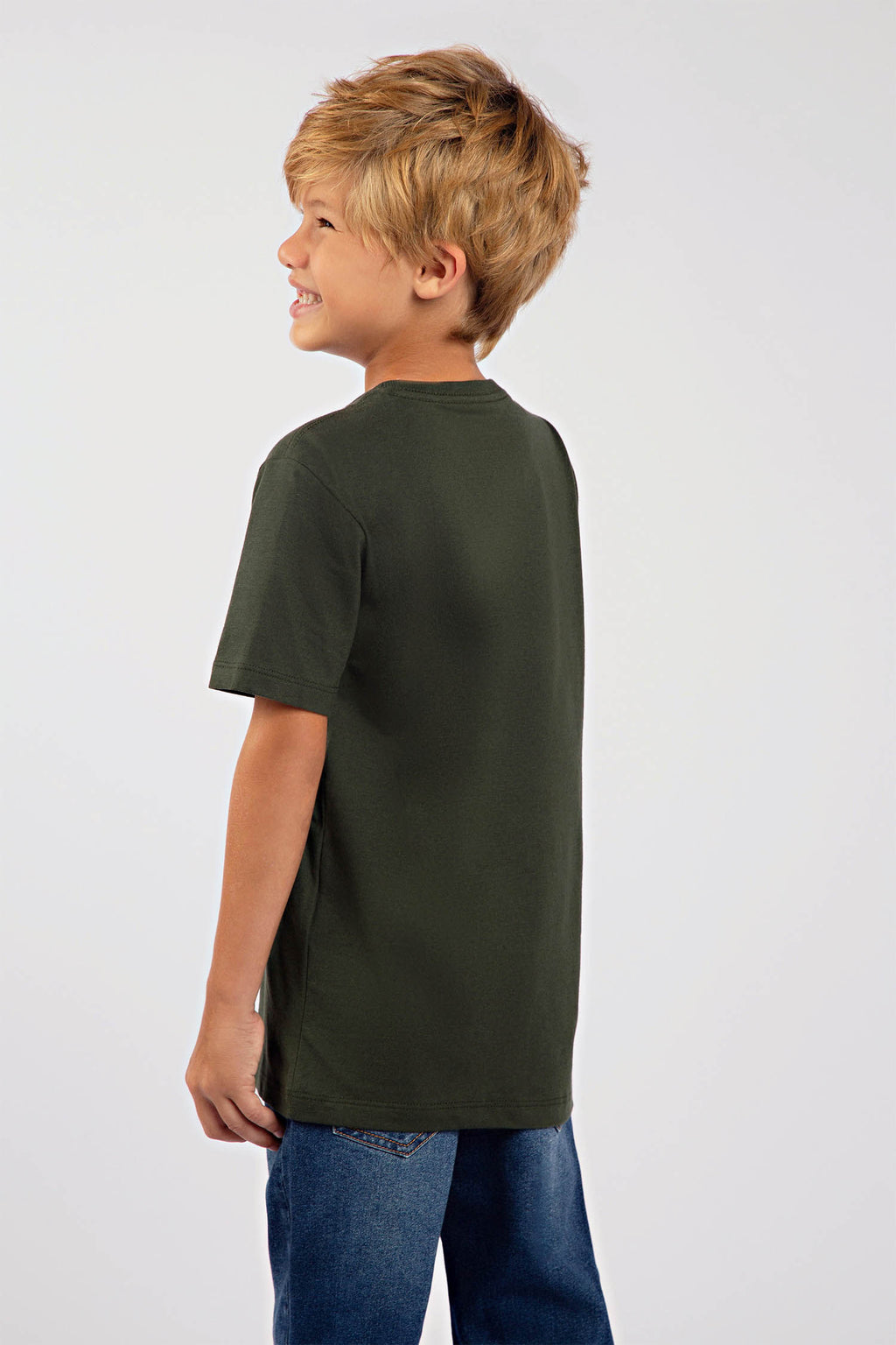 Camiseta Interativa Raw Menino Acostamento Kids Verde Nativo