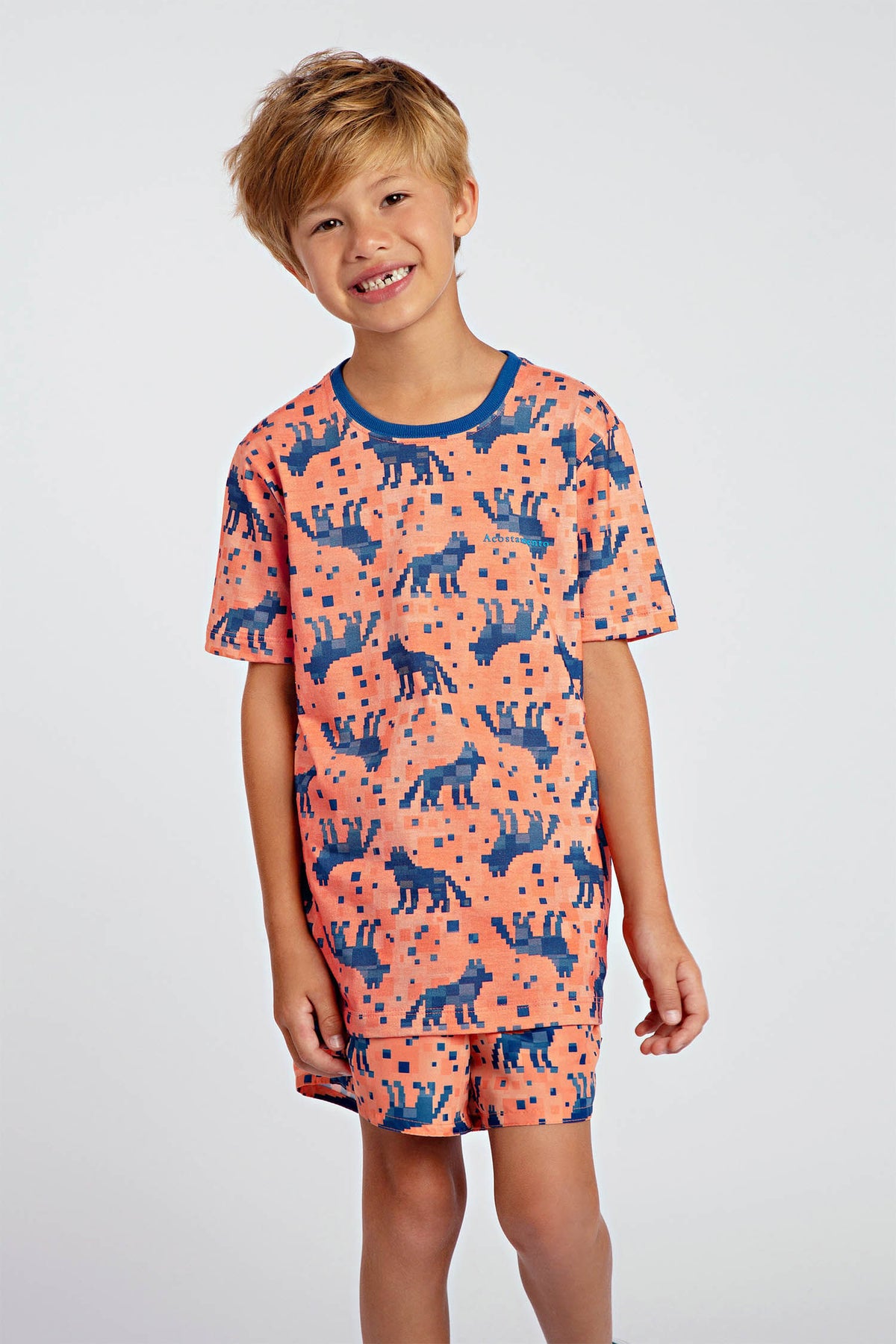 Camiseta Super Pixel Menino Acostamento Kids Super Pixel