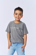 Camiseta Alcateia Menino Acostamento Kids Mescla Grafite