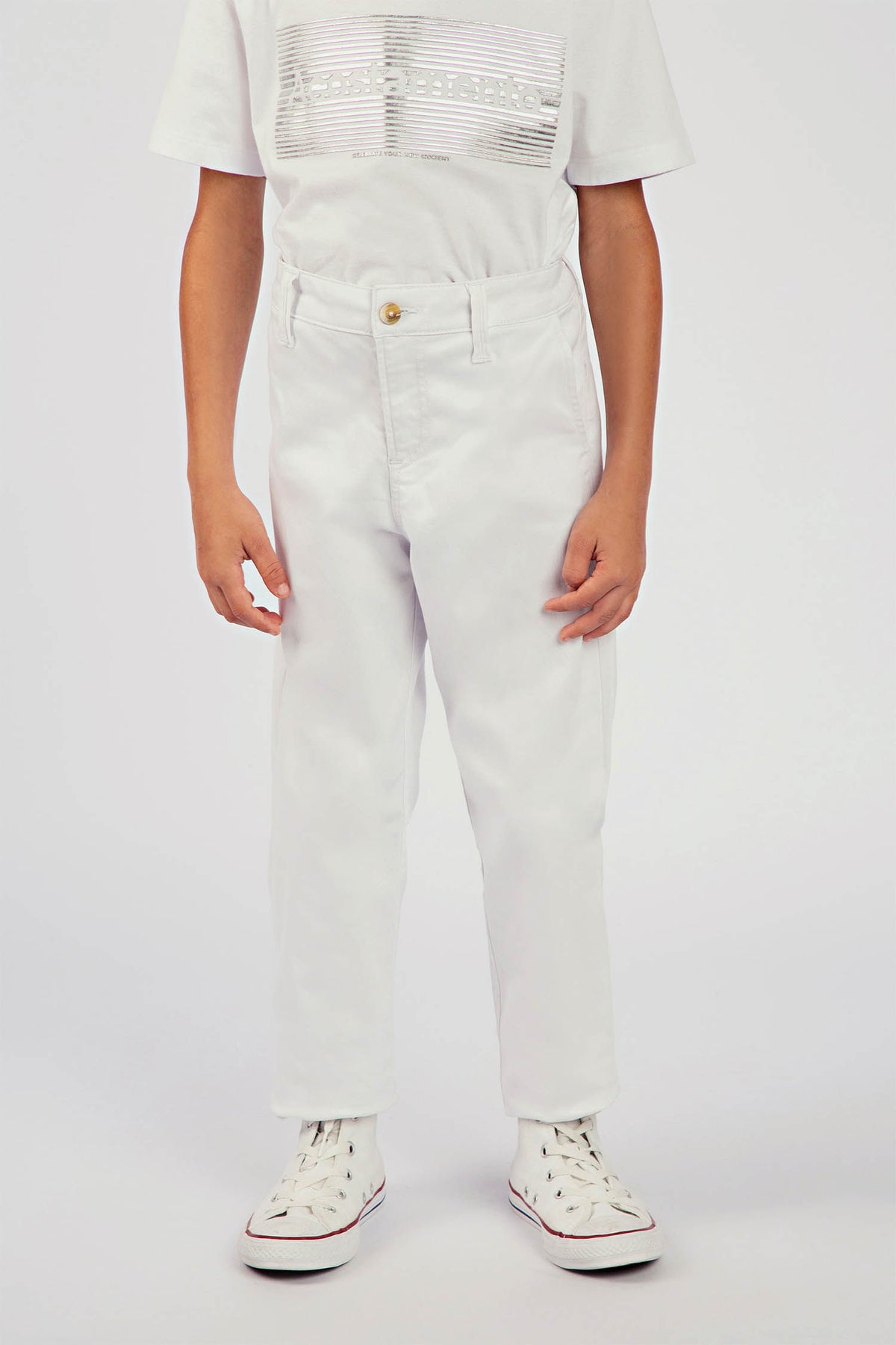 Calça Kim Skinny Menino Acostamento Kids Branco
