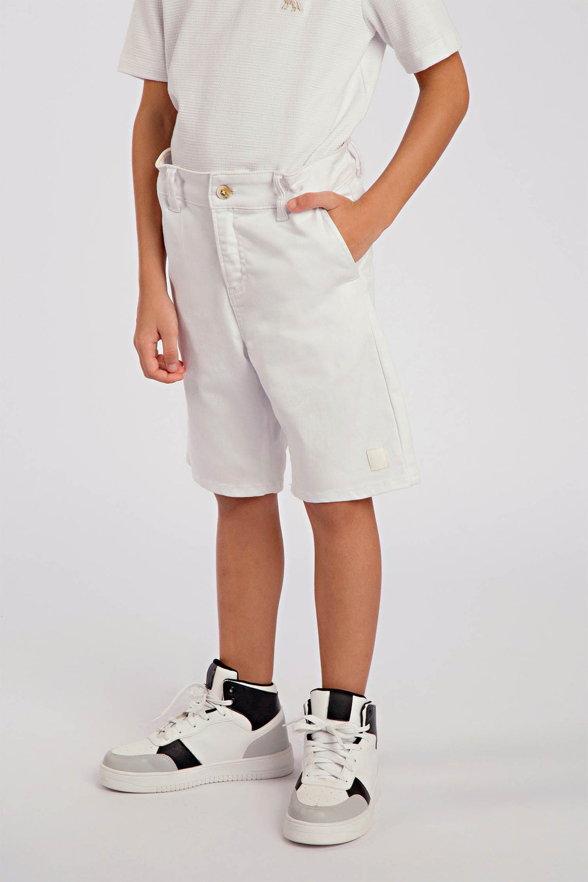 Bermuda Celebration Menino Acostamento kids Branco