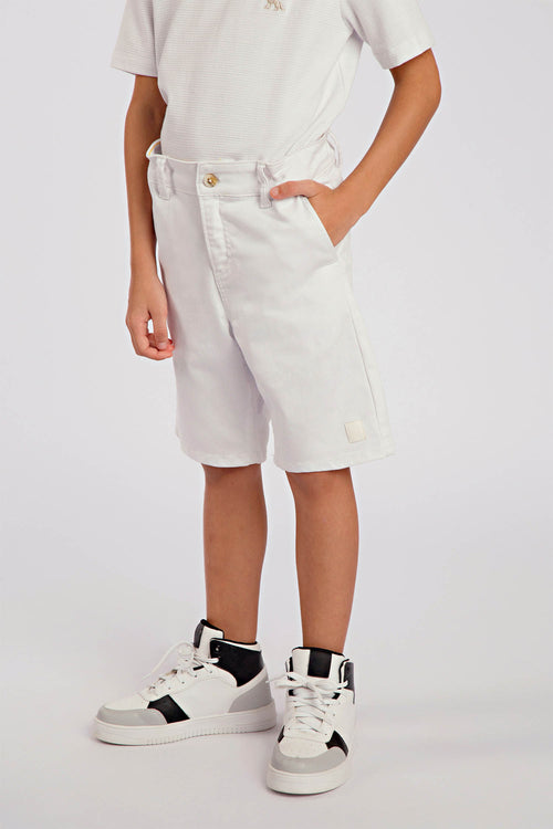 Bermuda Celebration Menino Acostamento kids Branco