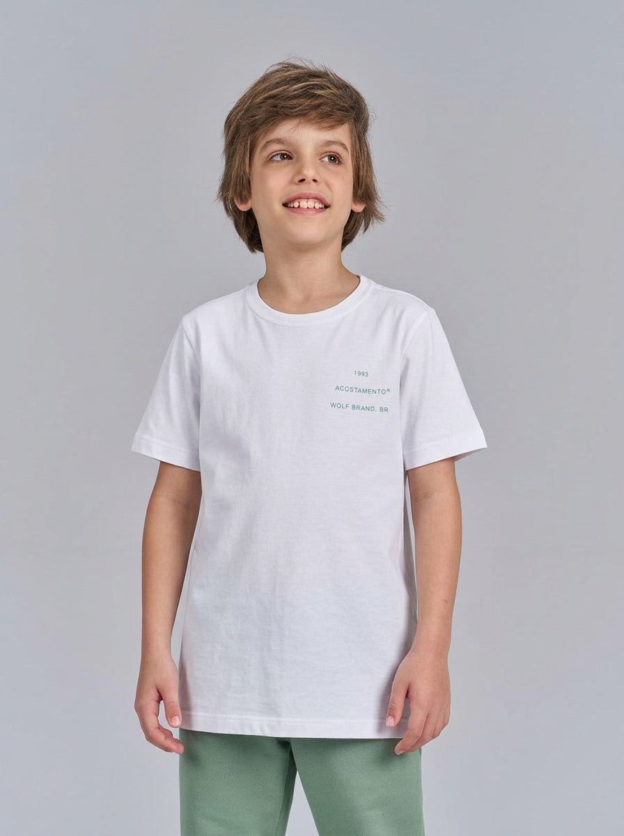 Camiseta Wolf Brand Menino Acostamento Next Branco