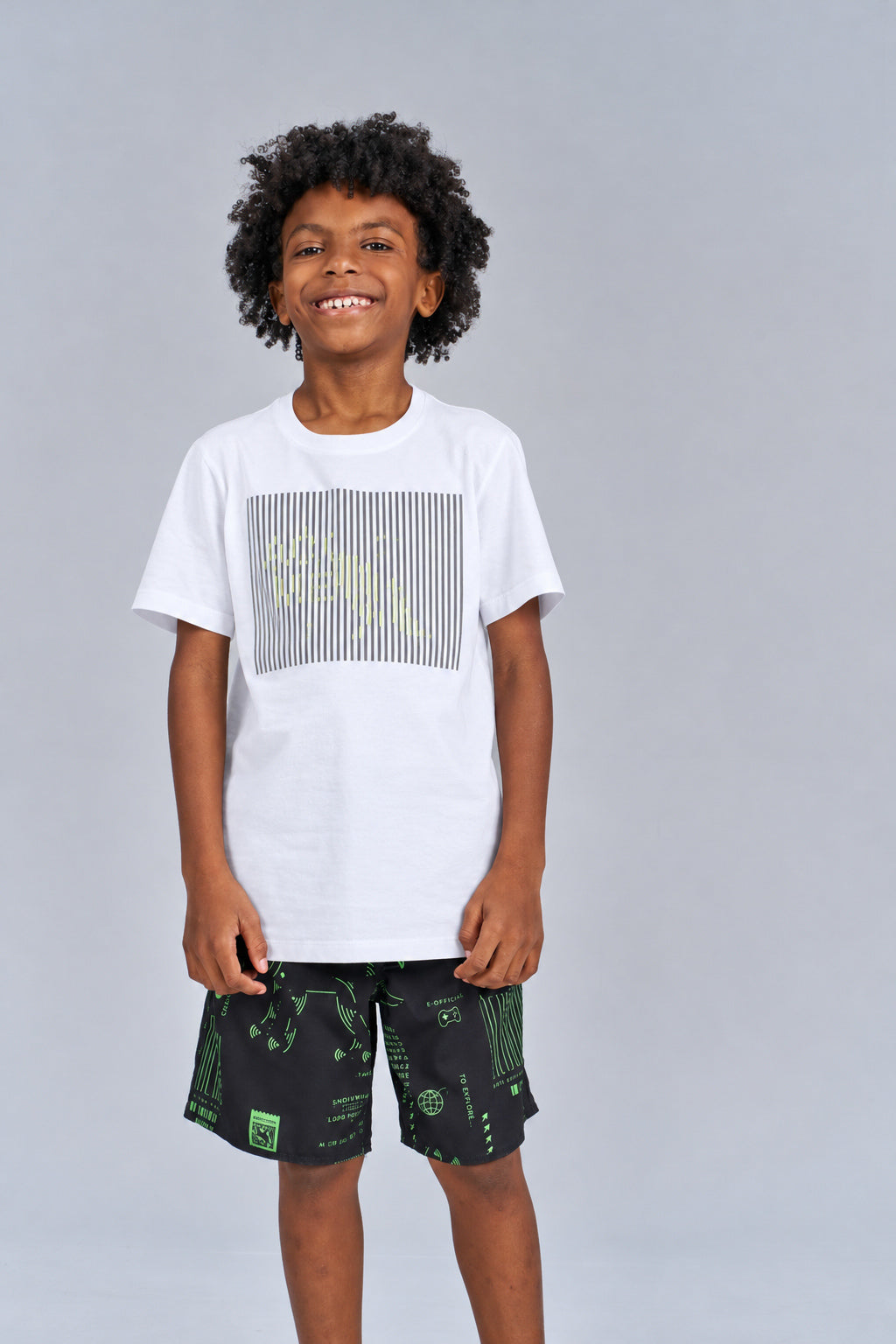 Camiseta Drawn Line Menino Acostamento Next Branco