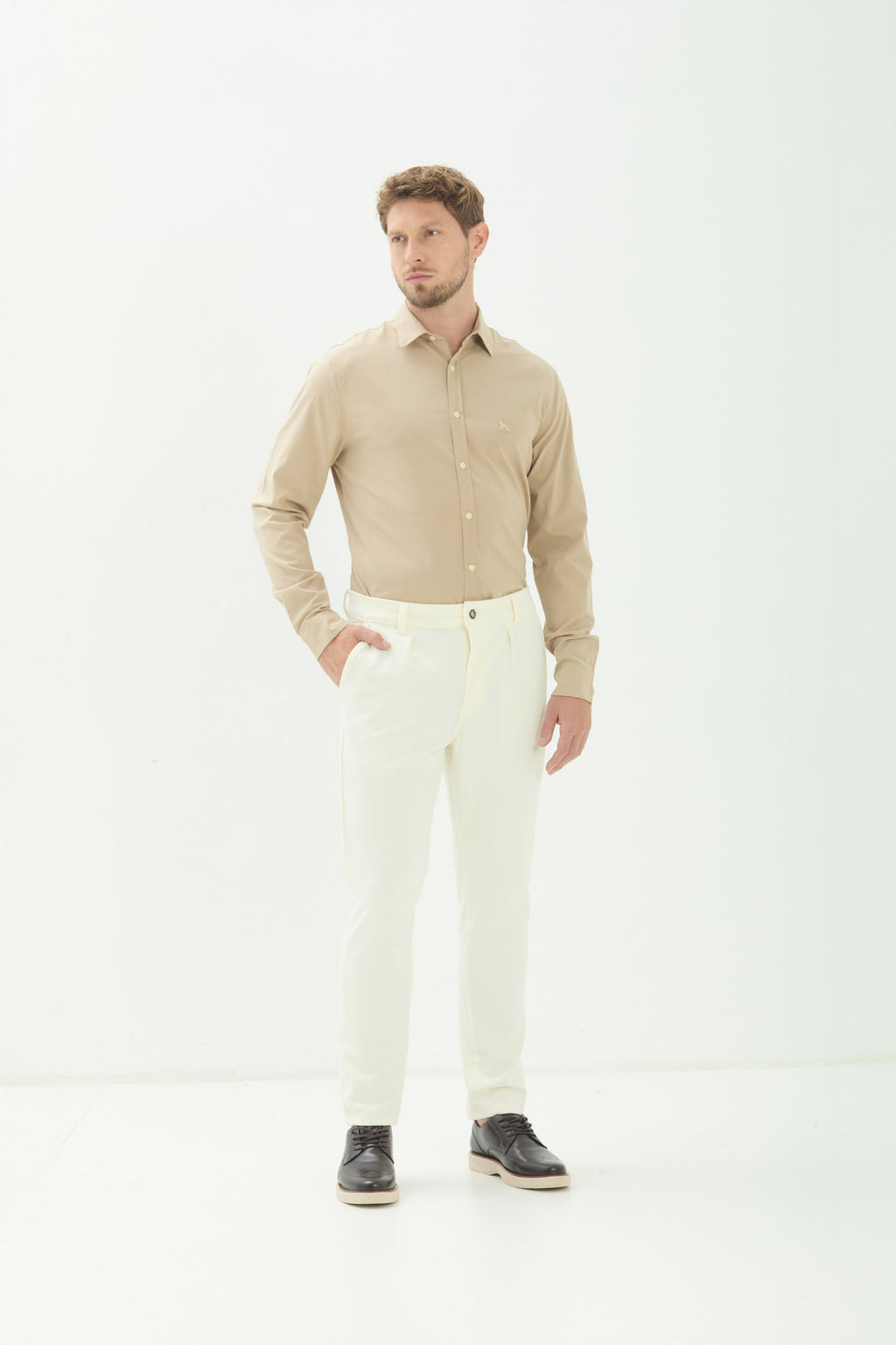 Calça Tech Alfaiataria Slim Masculina Acostamento Off White