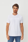 Camiseta Logo em Alto Relevo Touch Masculina Acostamento Branco
