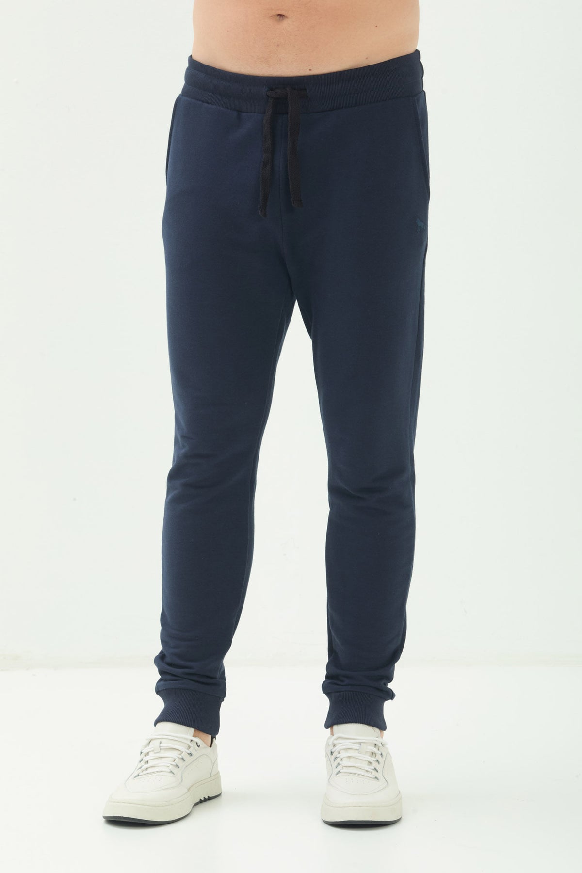 Calça Moletom Com Punho Masculino Acostamento Marinho