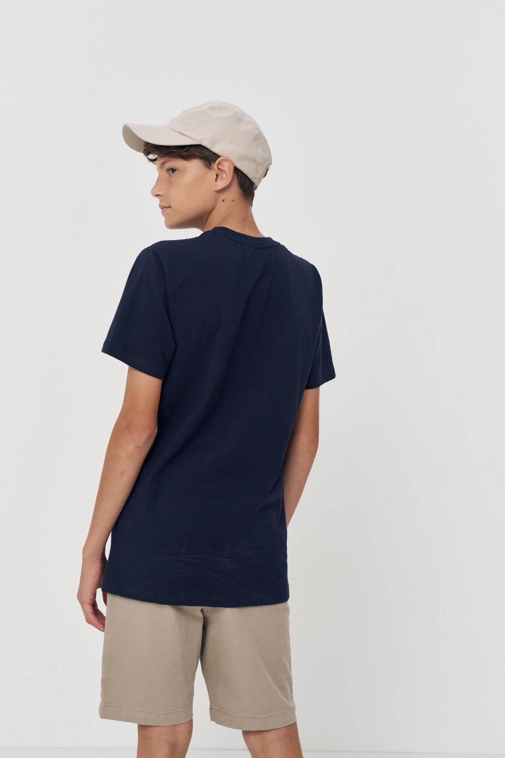 Camiseta Casual Manga Curta Menino Acostamento Next Marinho