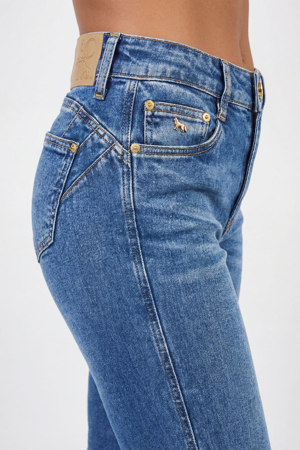 Calça Jeans Skinny Cintura Alta ACT Feminina Jeans Intermediario