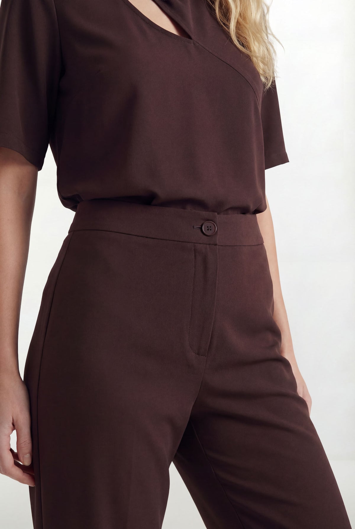 Calça Harem Com Amarração ACT Feminina Deep Brown