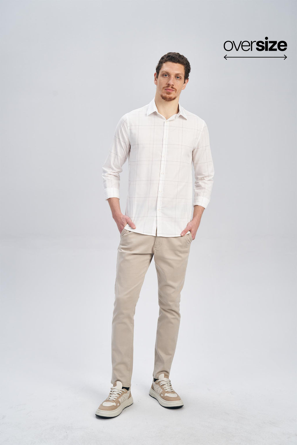Camisa Manga Longa Masculina Oversize Acostamento Off C/ Vinho