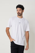 Camiseta Big Shirt Estampa Costas Masculina Acostamento Branco