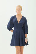 Vestido Curto Estruturado ACT Feminino Royal Blue