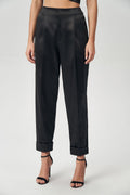 Calça Black Acetinada Feminina Acostamento Preto