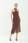 Body Fashion Detalhe Metal ACT Feminino Choco