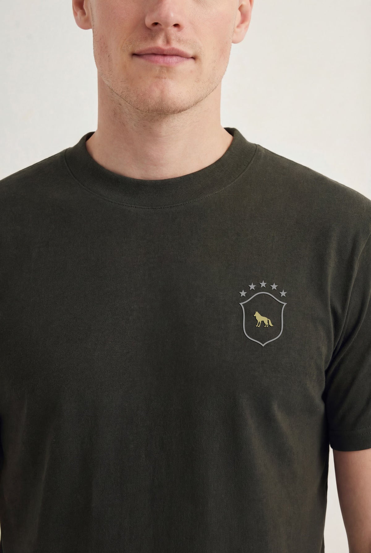 Camiseta Copa Básica Masculina Acostamento Verde Folhagem