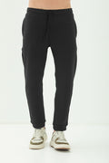 Calça Moletom Casual Masculino Acostamento Preto
