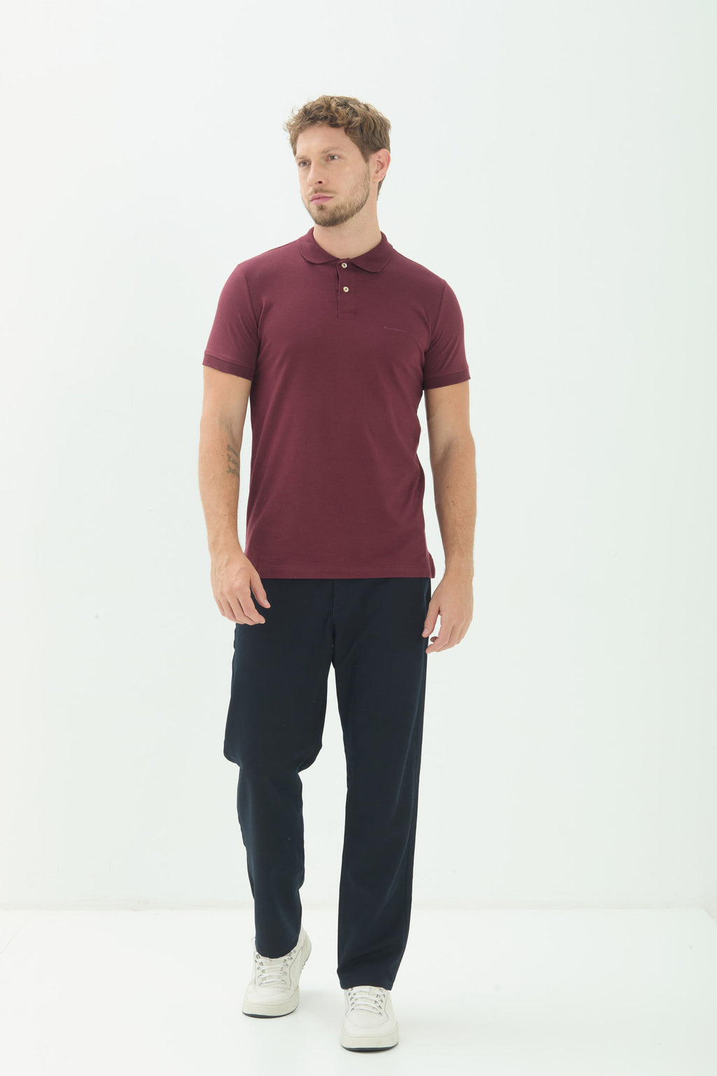 Calça Casual Com Elastano Masculina Acostamento Marinho