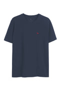 Camiseta Stamp Wolf Masculina Acostamento Azul Navy