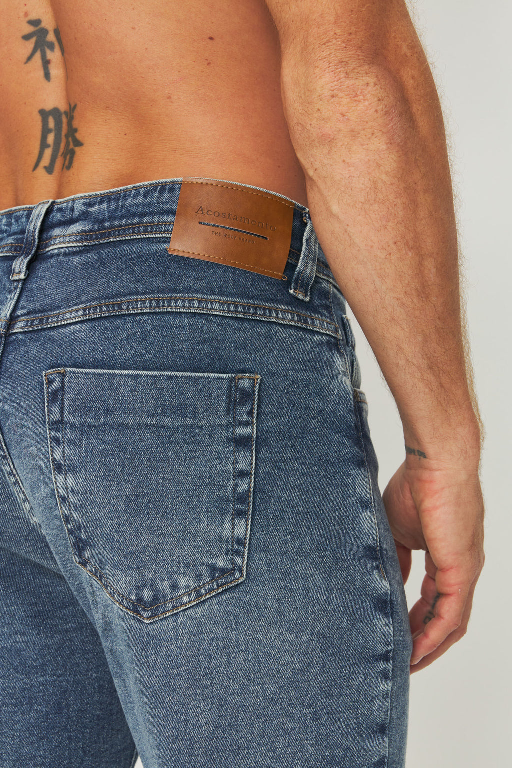 Calça Jeans Rock Casual Masculina Acostamento Jeans Intermediario