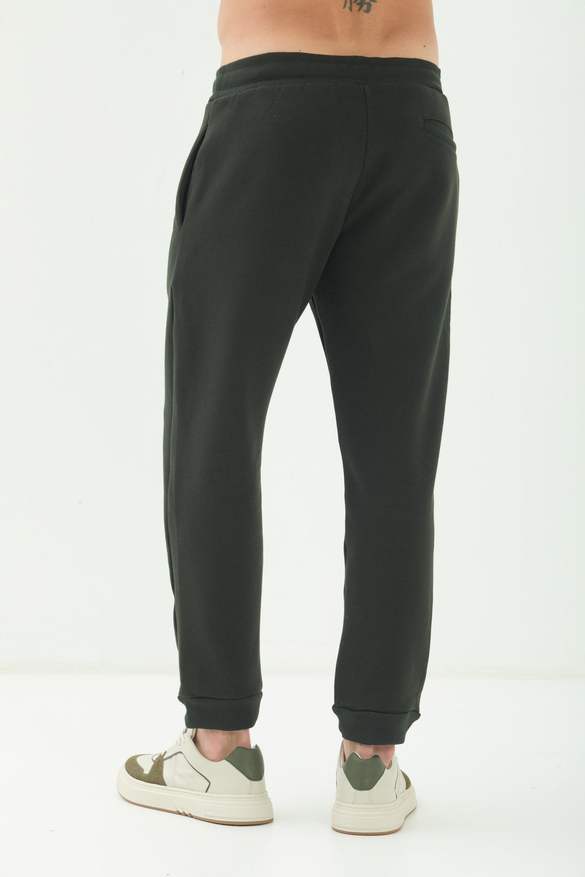 Calça Moletom Casual Masculino Acostamento Verde Folhagem