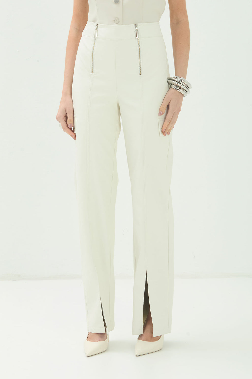 Calça PU Moderna ACT Feminino Off White