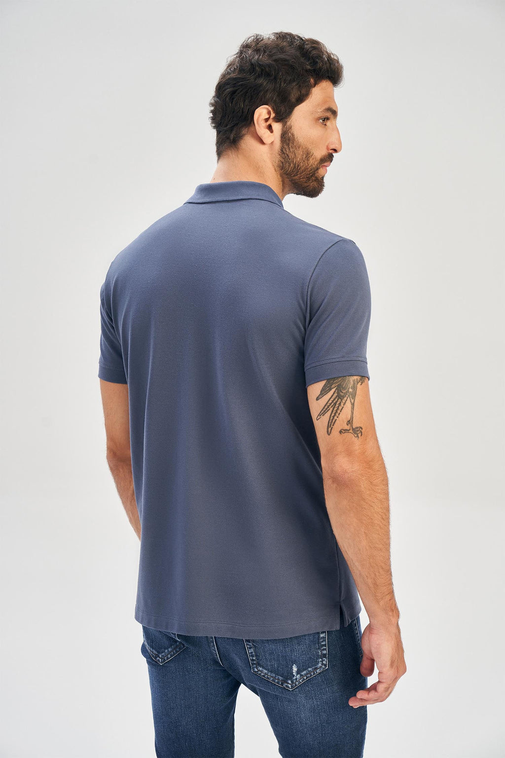 Polo Essential Masculina Acostamento Branco