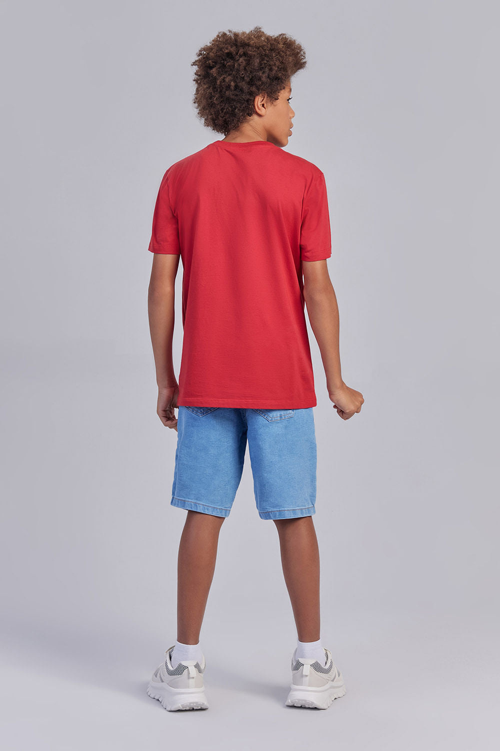 Camiseta Barra Lettering Menino Acostamento Next Vermelho Chilli