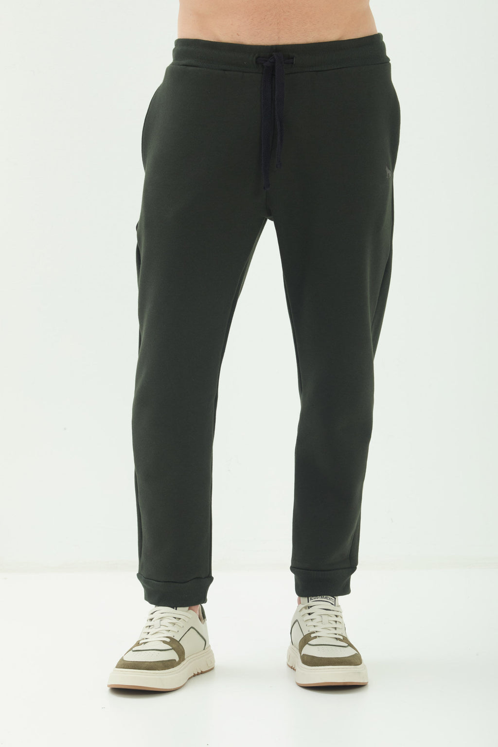 Calça Moletom Casual Masculino Acostamento Verde Folhagem