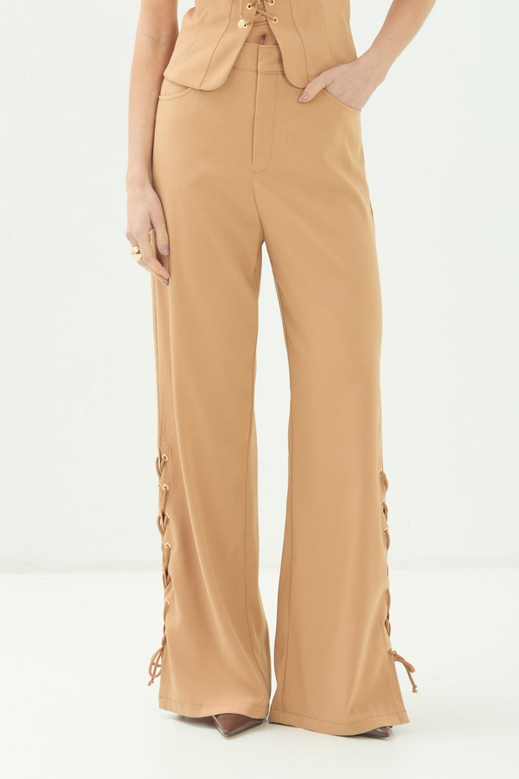Calça Alfaiataria Com Amarração ACT Feminina Fendi