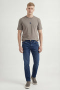 Calça Jeans Rock Urban Masculina Acostamento Jeans Escuro
