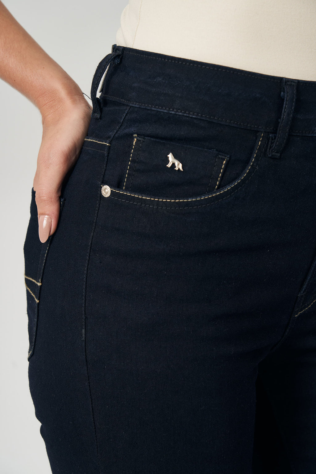 Calça Jeans Black Skinny Feminina Acostamento Jeans Escuro