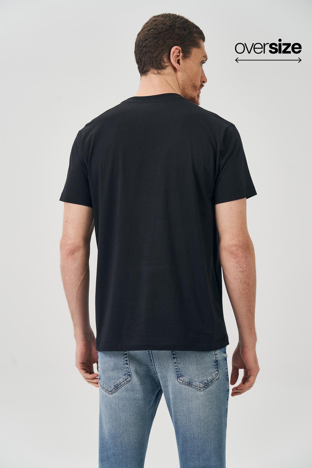 Camiseta Efeito Visual Masculina Oversize Acostamento Preto
