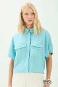 Camisa Misty Utilitária ACT Feminino Misty Blue